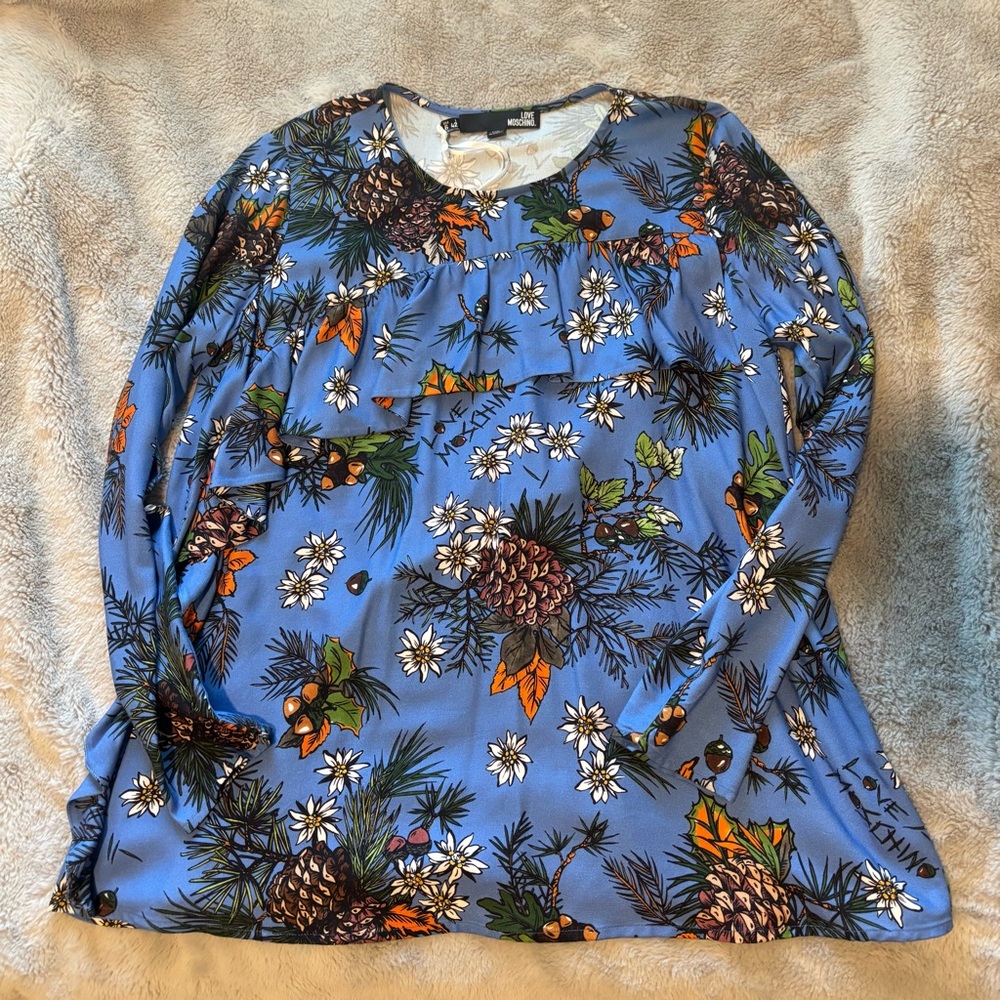 Love Moschino Blue Pinecone Top